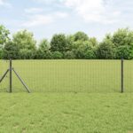 vidaXL Zváraný drôtený plot sivý 0.5x100 m oceľ