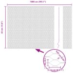 vidaXL Hexagonový plot sivý 0.4x10 m oceľ – Obrázok 8