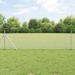 vidaXL Hexagonálny plot Strieborná 0,5 x 10 m Pozinkovaná oceľ