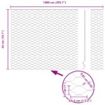 vidaXL Hexagonálny plot Strieborná 0,5 x 10 m Pozinkovaná oceľ – Obrázok 8
