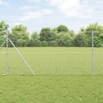 vidaXL Hexagonálny plot Strieborná 1,2 x 10 m Pozinkovaná oceľ