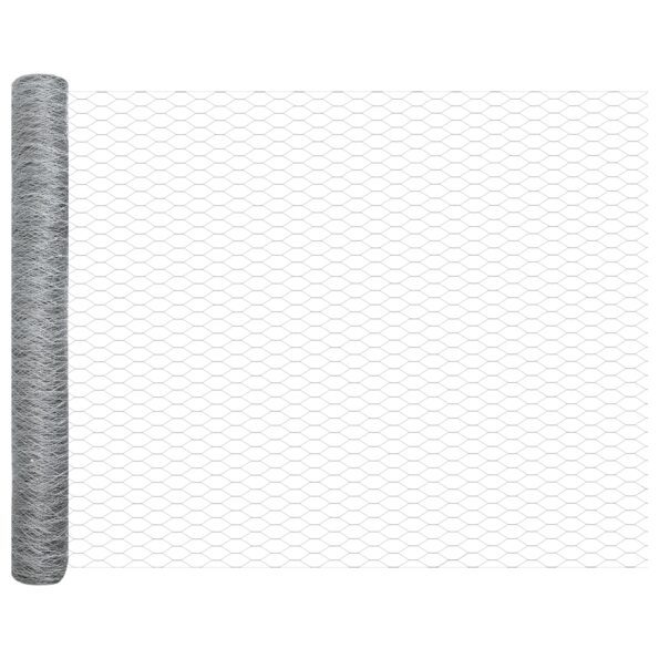 vidaXL Hexagonálny plot Strieborná 1,2 x 10 m Pozinkovaná oceľ – Obrázok 4