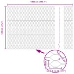 vidaXL Hexagonálny plot Strieborná 1,2 x 10 m Pozinkovaná oceľ – Obrázok 8