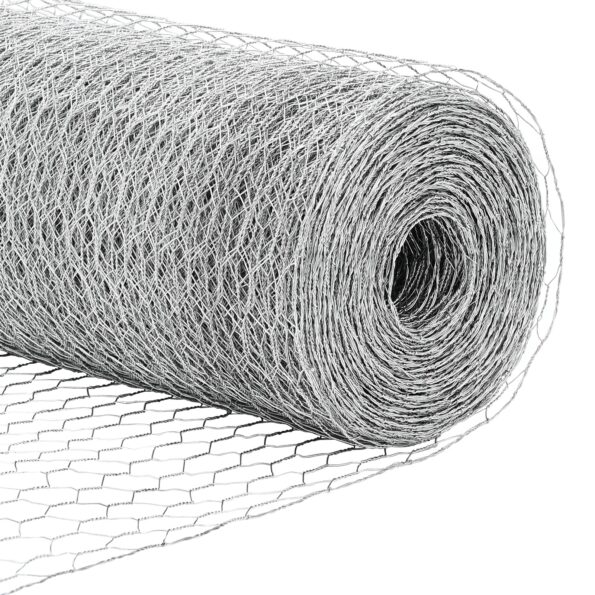 vidaXL Hexagonálny plot Strieborná 1,6 x 10 m Pozinkovaná oceľ – Obrázok 7