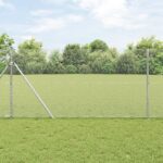 vidaXL Hexagonálny plot Strieborná 1,4 x 25 m Pozinkovaná oceľ