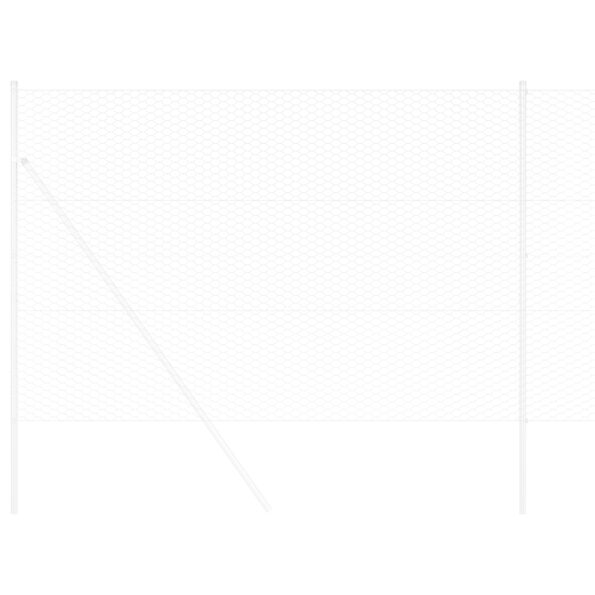 vidaXL Hexagonálna ohrada 1.6x25 m Galvanizovaná oceľ – Obrázok 3