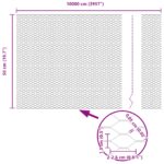 vidaXL Hexagonový plot 0.5x100 m Pozinkovaná oceľ – Obrázok 8