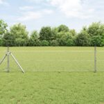 vidaXL Hexagonálny plot Strieborná 0,6 x 100 m Pozinkovaná oceľ