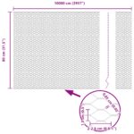 vidaXL Hexagonový plot 0.8x100 m Pozinkovaná oceľ – Obrázok 8