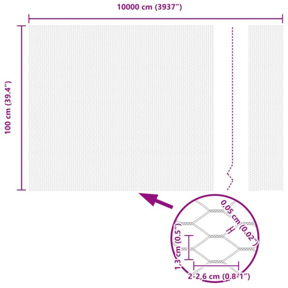 42005753_8.jpg vidaXL Hexagonálne oplotenie 1x100 m galvanizovaná oceľ – Obrázok 8