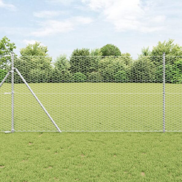 42005763_1.jpg vidaXL Hexagonálne oplotenie 1.4x100 m z pozinkovanej ocele – Obrázok 1