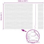 vidaXL Hexagonálne oplotenie 1.5x100 m Pozinkovaná oceľ – Obrázok 8