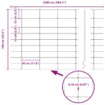 vidaXL Poľný plot 1x25 m Pozinkovaná oceľ – Obrázok 8