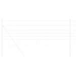 vidaXL Poľný plot 0.8x50 m Pozinkovaná oceľ – Obrázok 3