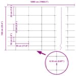 vidaXL Poľný Plot 1x50 m Pozinkovaná Oceľ – Obrázok 8