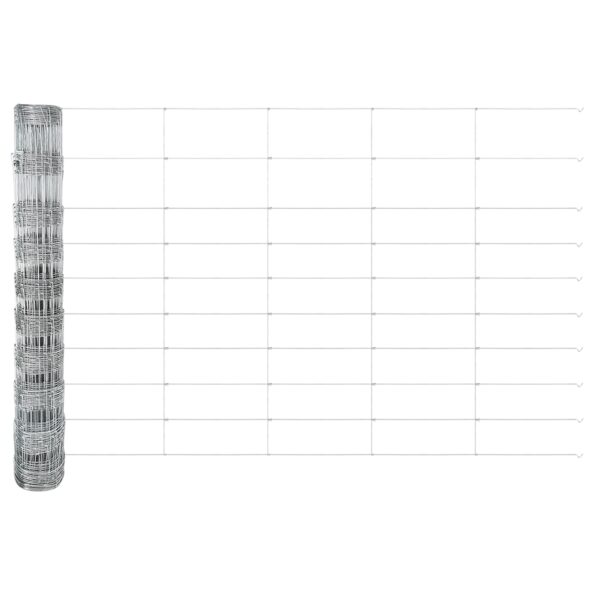 42005836_4.jpg vidaXL Polný plot 1x50 m Pozinkovaná oceľ – Obrázok 4