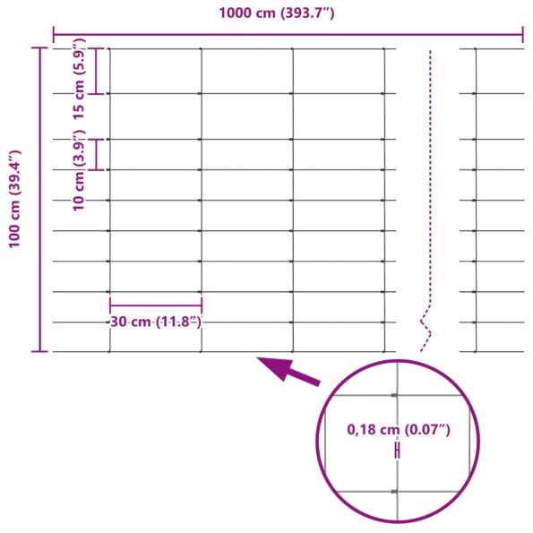 42005836_8.jpg vidaXL Polný plot 1x50 m Pozinkovaná oceľ – Obrázok 8