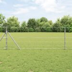 vidaXL Poľný plot 0.8x100 m Pozinkovaná oceľ