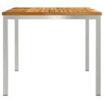 vidaXL Vonku stôl 90x90x74.5 cm z pevného tíkového dreva – Obrázok 6