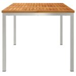 vidaXL Vonkajší jedálenský stôl 150x90x75 cm Masívny teak – Obrázok 6