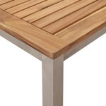 vidaXL Vonkajší jedálenský stôl 150x90x75 cm Masívny teak – Obrázok 8