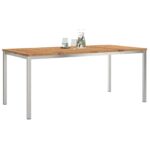 vidaXL Vonkajší jedálenský stôl 180x90x75 cm z akáciového dreva. – Obrázok 3