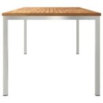 vidaXL Vonkajší jedálenský stôl 180x90x75 cm, masívne drevo týk – Obrázok 6