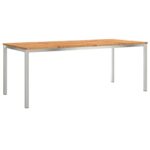 vidaXL Vonkajší jedálenský stôl 200x90x74,5 cm z masívneho akáciového dreva – Obrázok 2