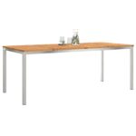 vidaXL Vonkajší jedálenský stôl 200x90x74,5 cm z masívneho akáciového dreva – Obrázok 3