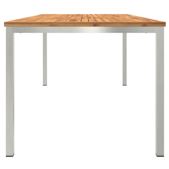 42006191_6.jpg vidaXL Vonkajší jedálenský stôl 200x90x74,5 cm z masívneho akáciového dreva – Obrázok 6