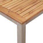 vidaXL Vonkajší jedálenský stôl 200x90x74,5 cm z masívneho akáciového dreva – Obrázok 8