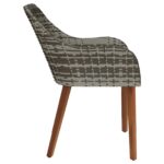 vidaXL Záhradné stoličky s vankúšmi 2 ks Šedý Poly Ratan – Obrázok 6