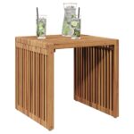 vidaXL Stôl do záhrady 45x42.5x45 cm z masívneho teakového dreva – Obrázok 3