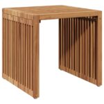 vidaXL Stôl do záhrady 45x42.5x45 cm z masívneho teakového dreva – Obrázok 7