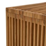 vidaXL Stôl do záhrady 45x42.5x45 cm z masívneho teakového dreva – Obrázok 8