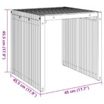 vidaXL Stôl do záhrady 45x42.5x45 cm z masívneho teakového dreva – Obrázok 9