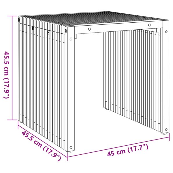 42006352_9.jpg vidaXL Stôl do záhrady 45x42.5x45 cm z masívneho teakového dreva – Obrázok 9