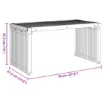 vidaXL Záhradný bočný stolík 70x37,5x35,5 cm z masívneho teaku – Obrázok 10