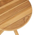 vidaXL Záhradný bočný stôl Ø40x41 cm z pevného dreva teak – Obrázok 6