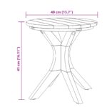 vidaXL Záhradný bočný stôl Ø40x41 cm z pevného dreva teak – Obrázok 8