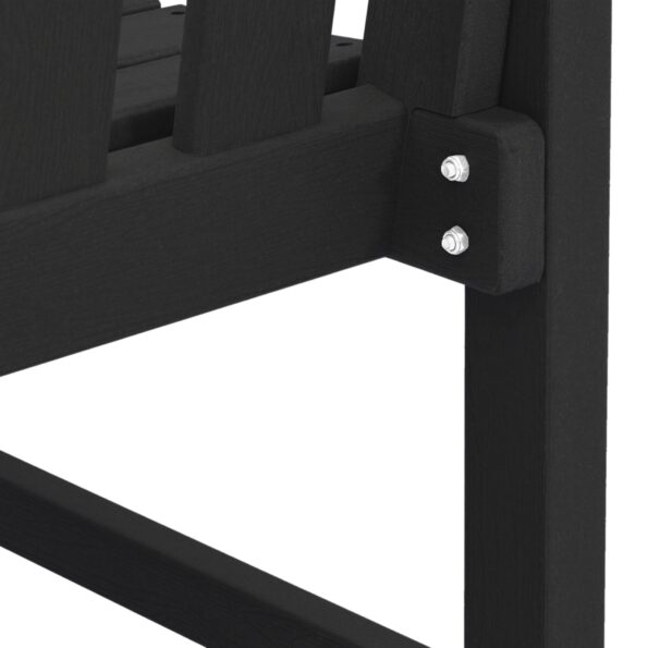 vidaXL Vonkajšia lavička Čierna 120 cm HDPE – Obrázok 9