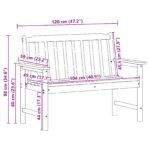 vidaXL Záhradná lavička Svetlosivá 120 cm HDPE – Obrázok 11
