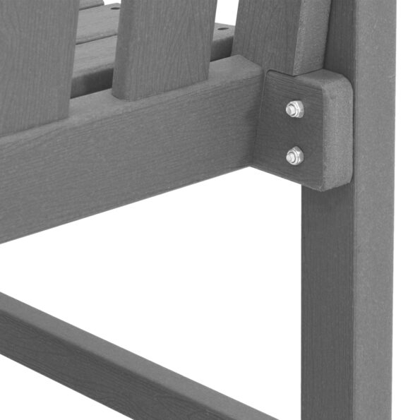 vidaXL Záhradná lavička Svetlosivá 120 cm HDPE – Obrázok 9