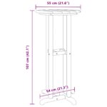 vidaXL Barový stôl Biely 55x55x107 cm HDPE – Obrázok 10
