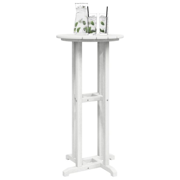 vidaXL Barový stôl Biely 55x55x107 cm HDPE – Obrázok 3