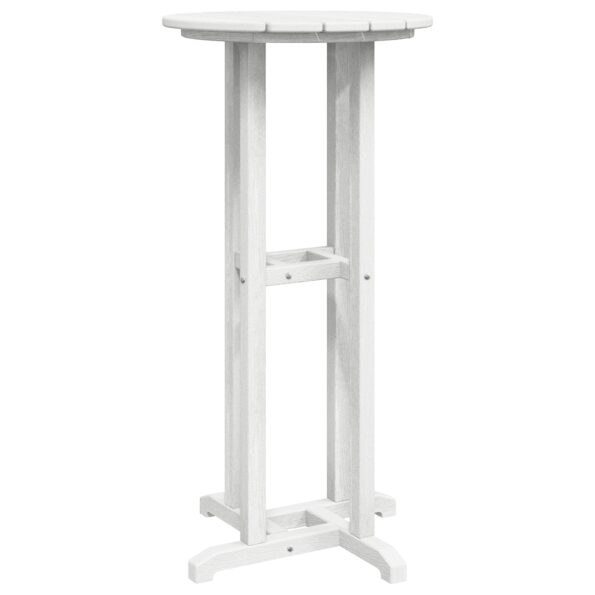 vidaXL Barový stôl Biely 55x55x107 cm HDPE – Obrázok 7