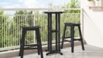 vidaXL Barový stôl Čierna 55 x 55 x 107 cm Polyetylén
