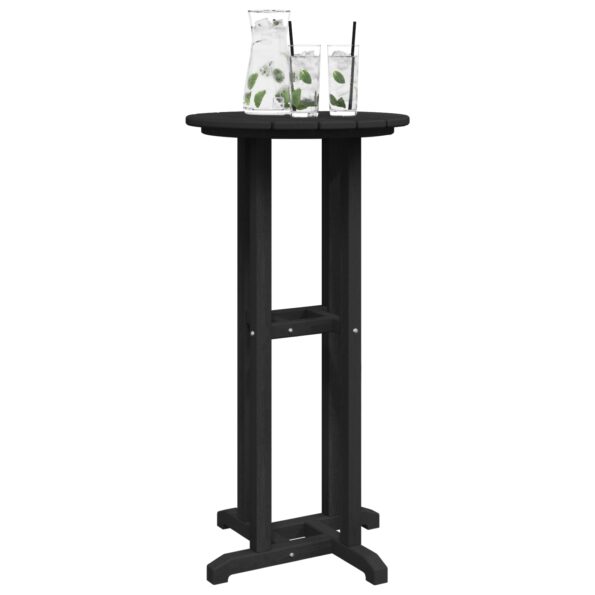 vidaXL Barový stôl Čierna 55 x 55 x 107 cm Polyetylén – Obrázok 3
