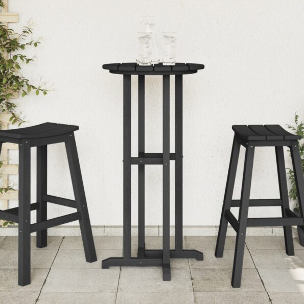 vidaXL Barový stôl Čierna 55 x 55 x 107 cm Polyetylén – Obrázok 4