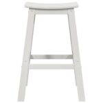 vidaXL Barové stoličky 2 ks Biela HDPE – Obrázok 5